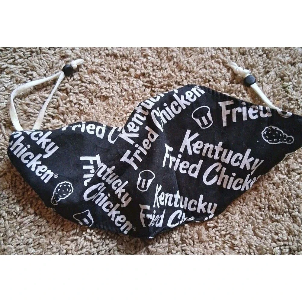 (KFC) KENTUCKY Fried Chicken Black breathing , face mask , drumstick , Logo